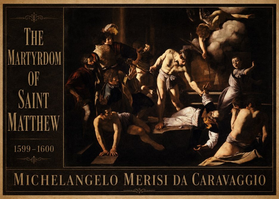 Michelangelo Merisi da Caravaggio The Martyrdom of Saint Matthew No5 - Affiche