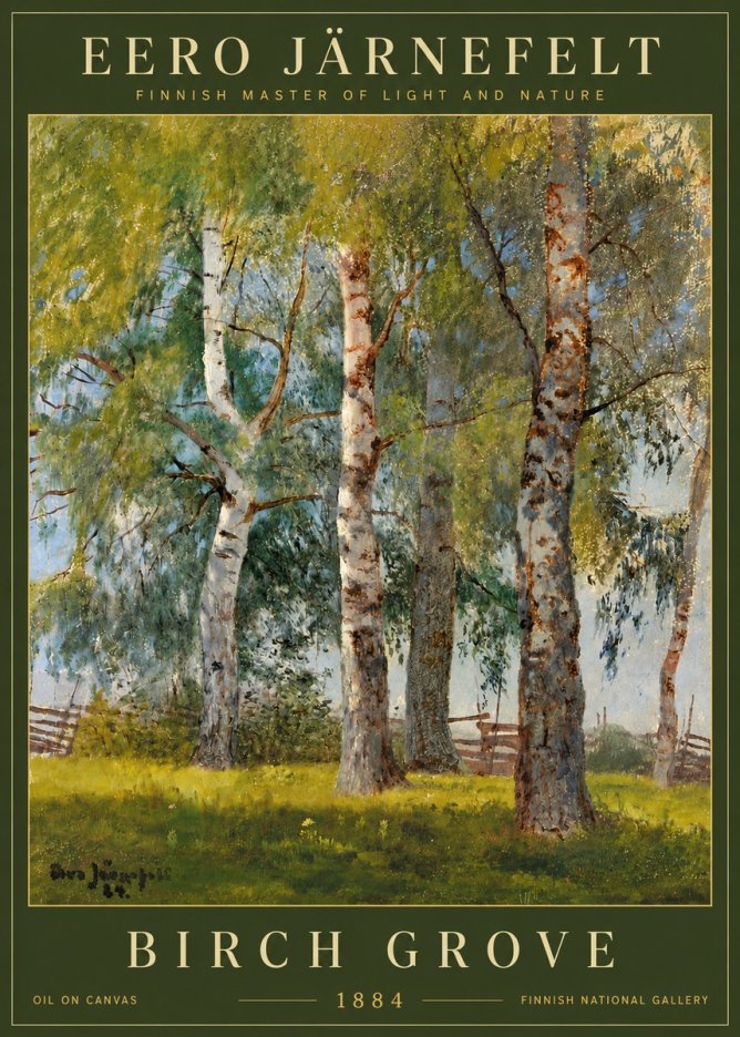 Eero Järnefelt Birch Grove No6 - Affiche