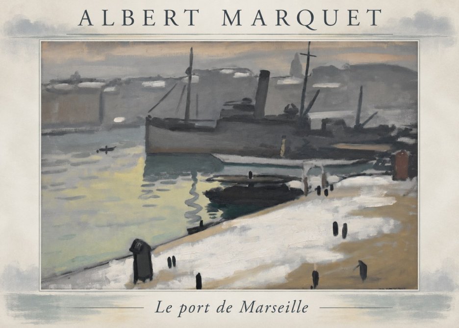 Albert Marquet Le Port De Marseille II No4 - Affiche