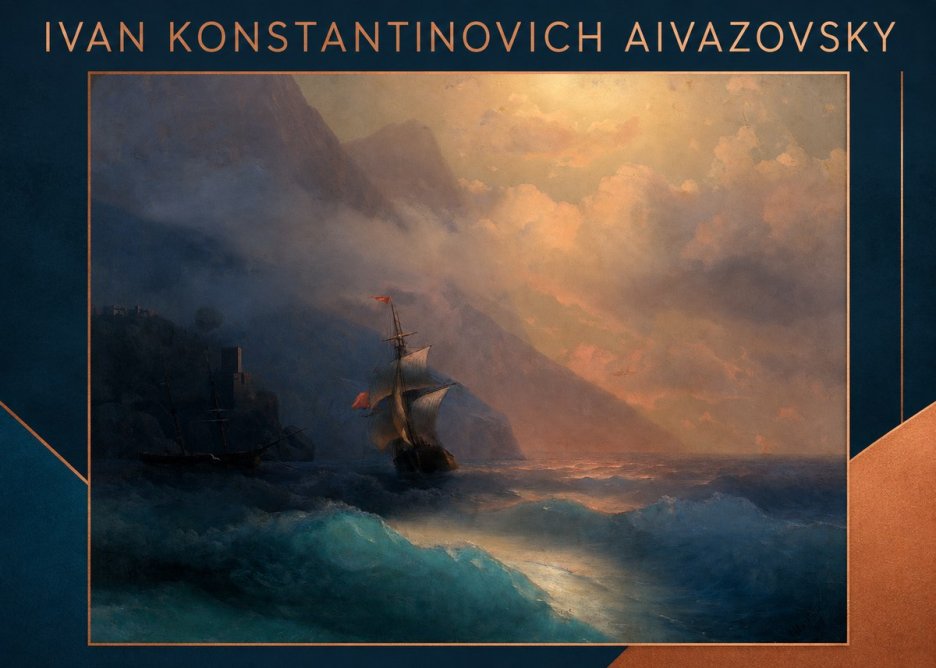 Ivan Konstantinovich Aivazovsky Storm at Sea No3 - Affiche
