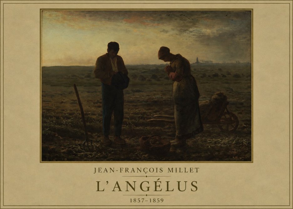 Jean-François Millet L'angélus I No1 - Affiche
