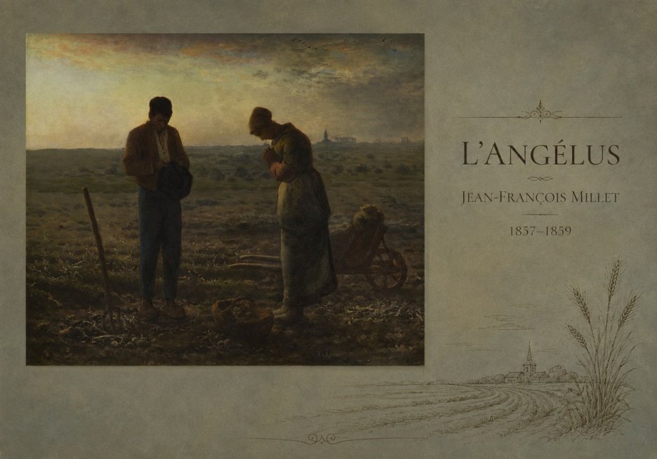Jean-François Millet L'angélus I No4 - Affiche