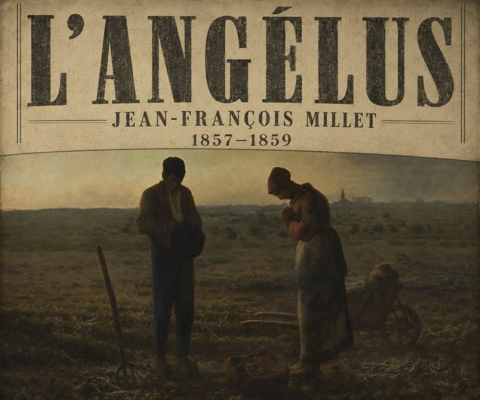 Jean-François Millet L'angélus I No6 - Affiche