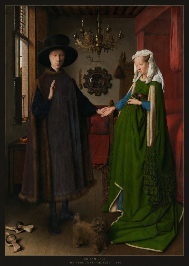 Jan van Eyck The Arnolfini Portrait V No6 - Affiche