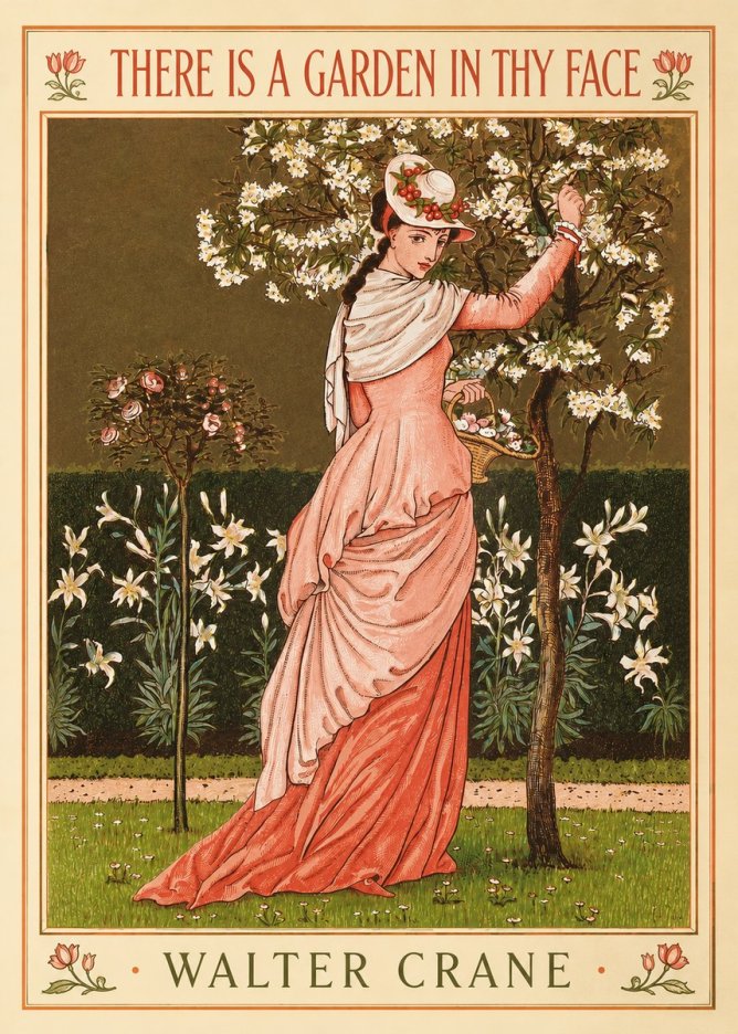 Walter Crane There Is a Garden in Thy Face II No2 - Affiche