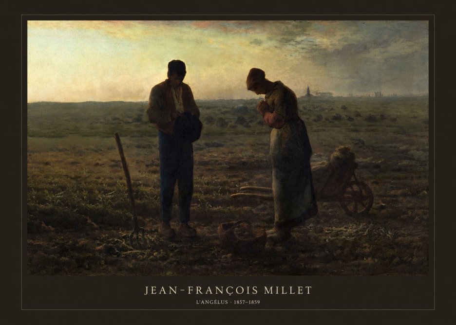 Jean-François Millet L'angélus II No4 - Affiche