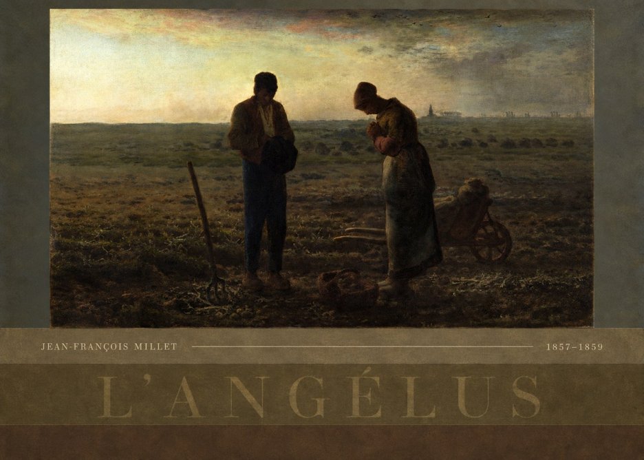 Jean-François Millet L'angélus II No5 - Affiche