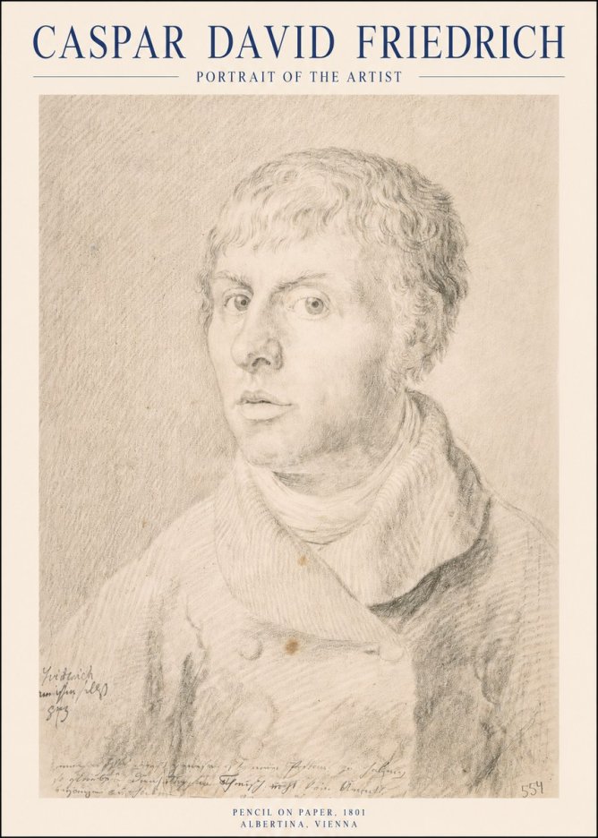 Caspar David Friedrich Portrait of the Artist No1 - Affiche