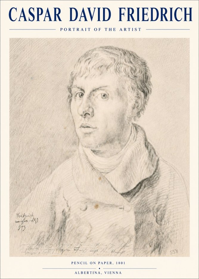 Caspar David Friedrich Portrait of the Artist No4 - Affiche