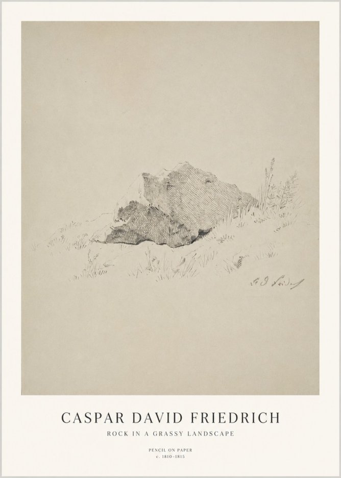 Caspar David Friedrich Rock Study No3 - Affiche