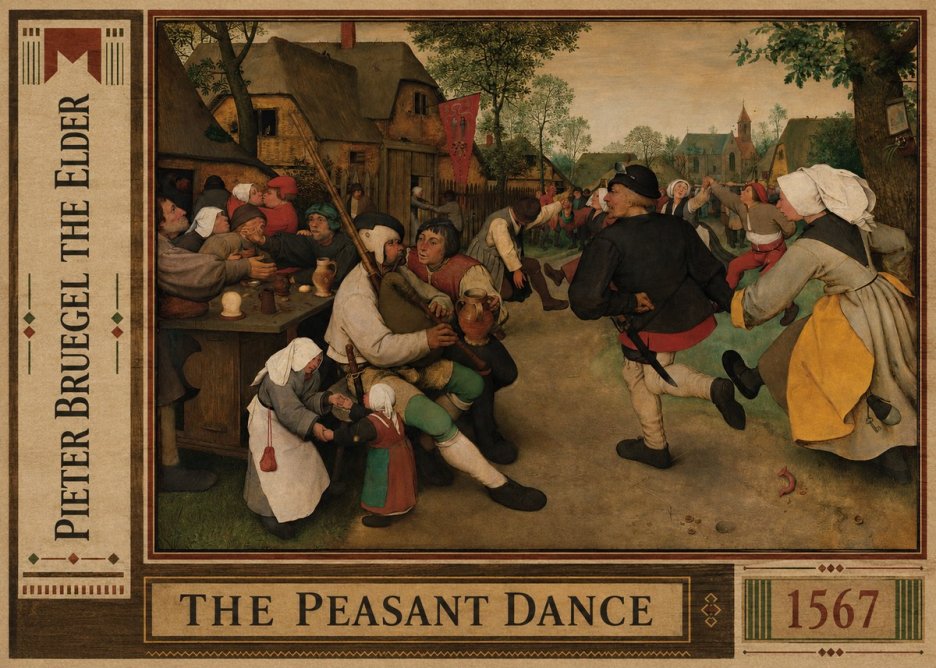 Pieter Bruegel The Peasant Dance II No2 - Affiche