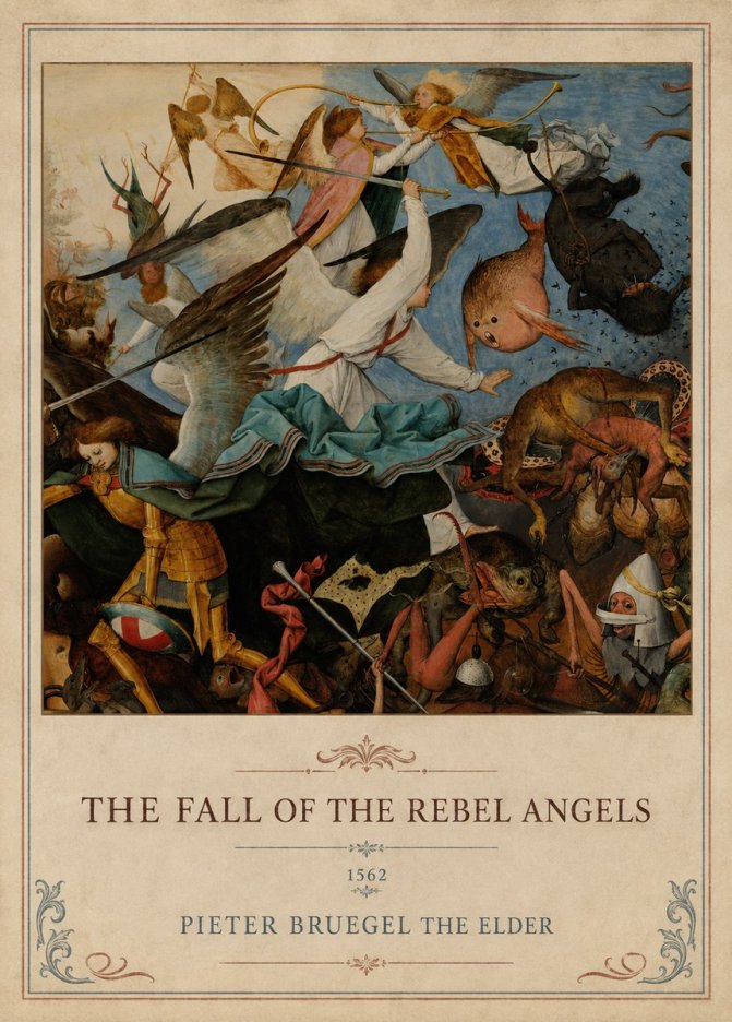 Pieter Bruegel The Fall of the Rebel Angels IV No1 - Affiche