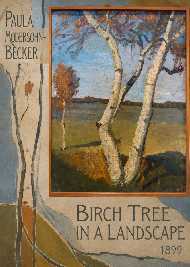 Paula Modersohn-Becker Birch Tree in a Landscape No2 - Affiche