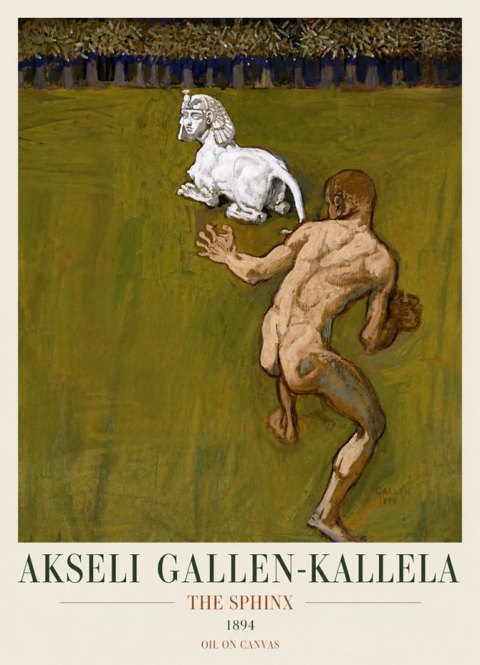 Akseli Gallen-Kallela Väinämöinen's Kantele No4 - Affiche