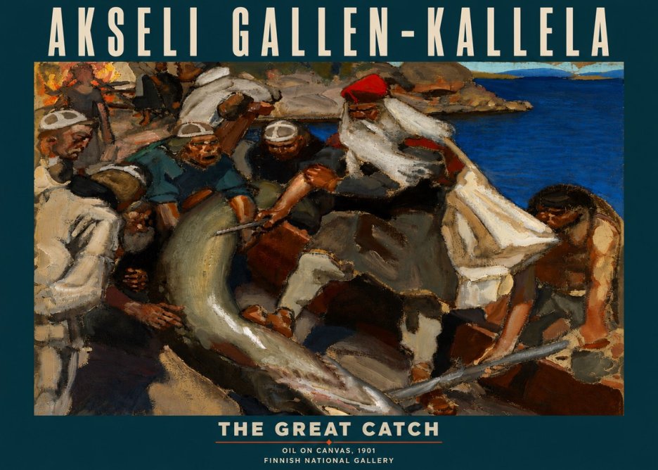 Akseli Gallen-Kallela The Great Catch No4 - Affiche