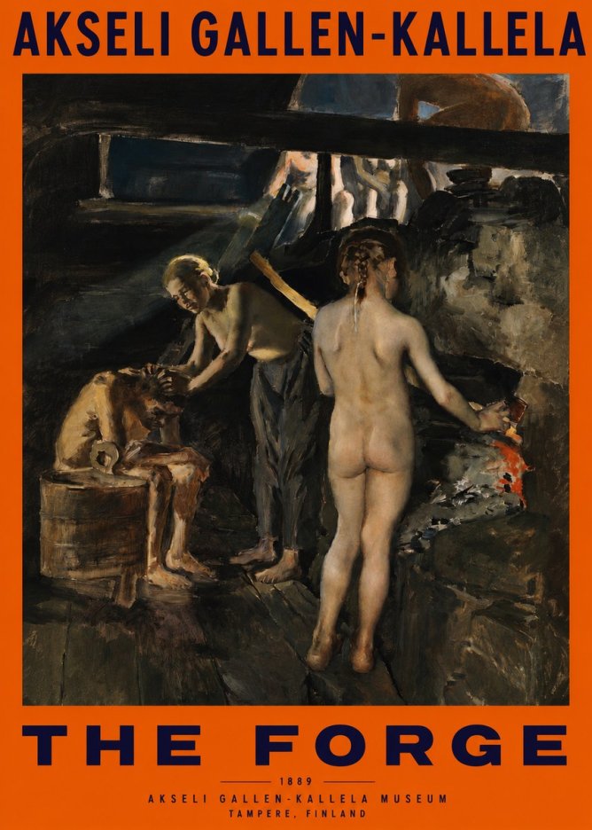 Akseli Gallen-Kallela The Forge No2 - Affiche