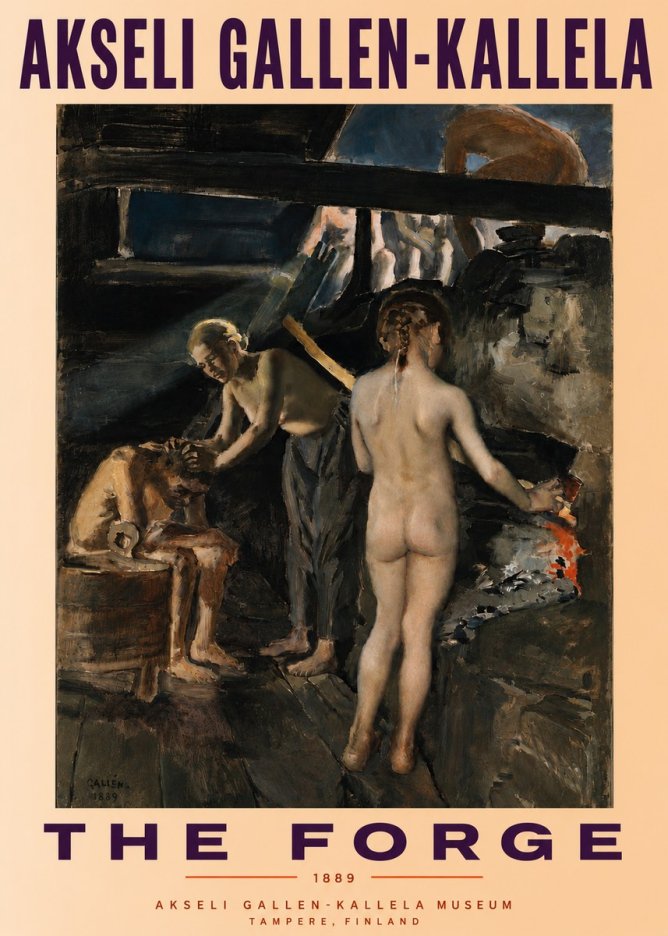 Akseli Gallen-Kallela The Forge No4 - Affiche