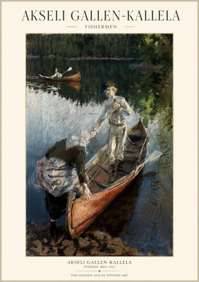 Akseli Gallen-Kallela Fishermen No1 - Affiche