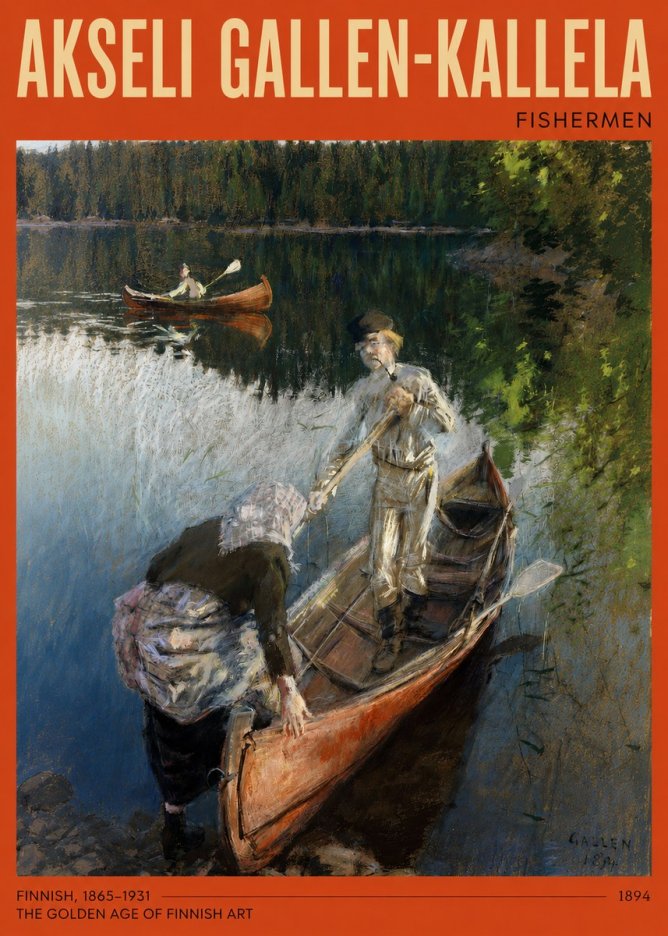 Akseli Gallen-Kallela Fishermen No2 - Affiche