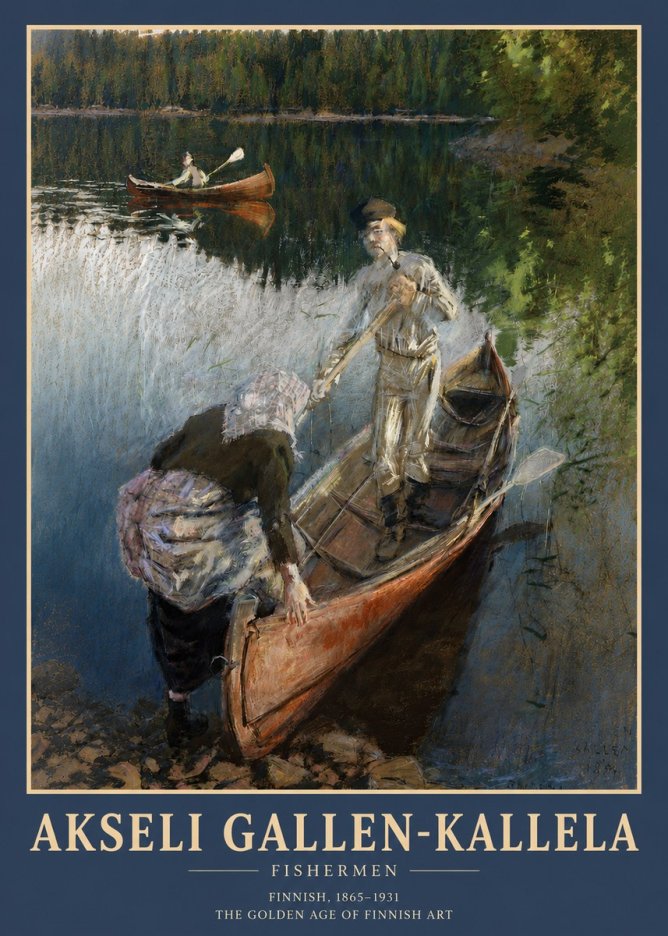 Akseli Gallen-Kallela Fishermen No3 - Affiche