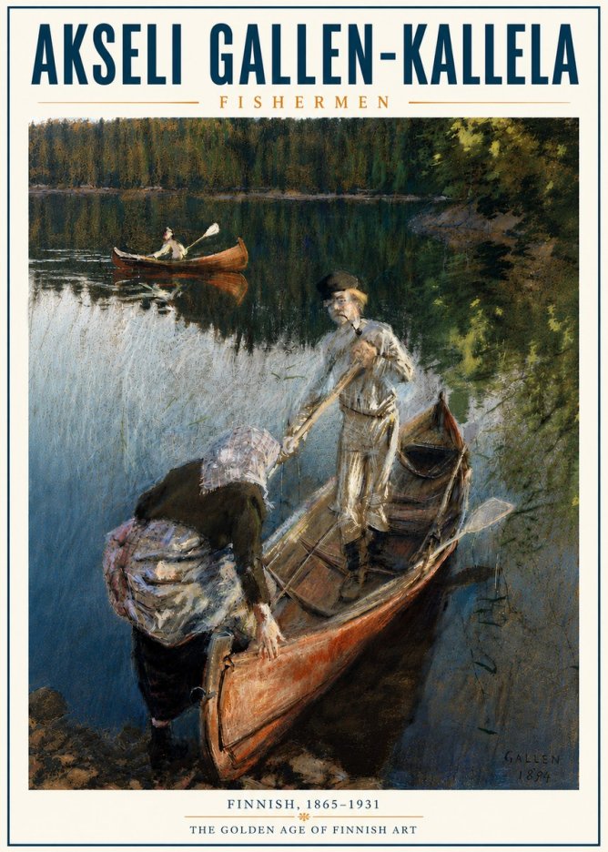 Akseli Gallen-Kallela Fishermen No6 - Affiche