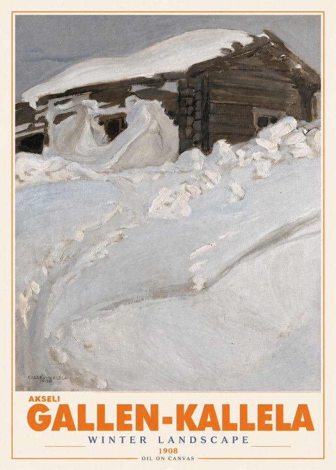 Akseli Gallen-Kallela Winter Landscape II No3 - Affiche