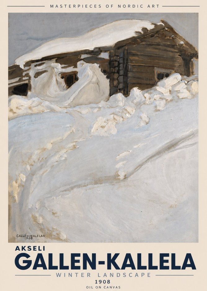 Akseli Gallen-Kallela Winter Landscape II No6 - Affiche