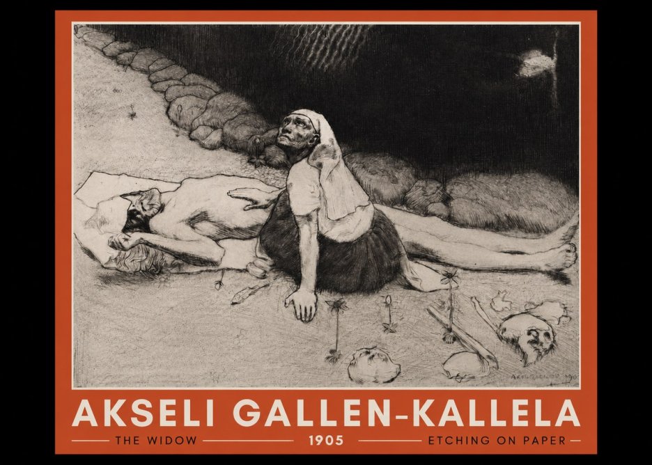 Akseli Gallen-Kallela The Widow No2 - Affiche