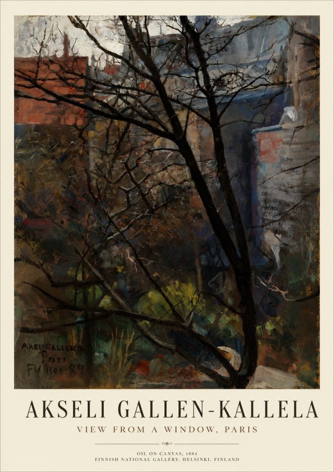 Akseli Gallen-Kallela The Bare Trees, Paris No4 - Affiche