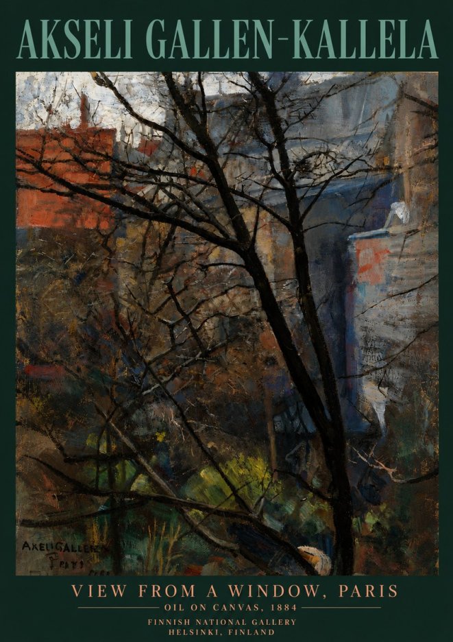 Akseli Gallen-Kallela The Bare Trees, Paris No6 - Affiche