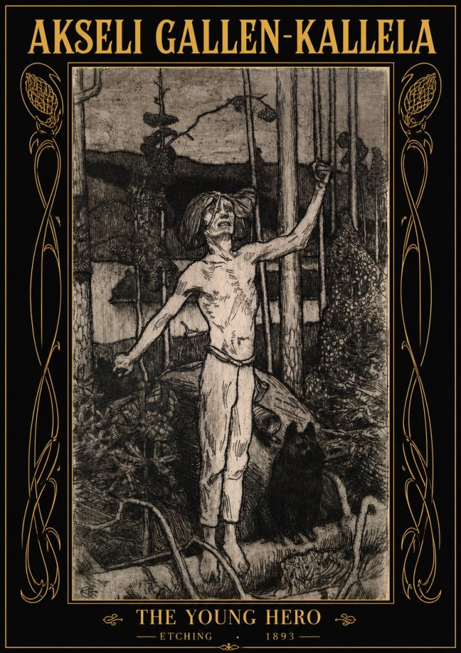 Akseli Gallen-Kallela The Young Hero No2 - Affiche