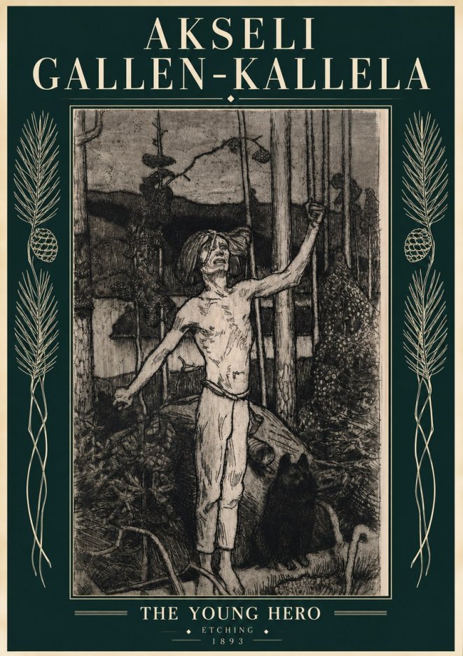 Akseli Gallen-Kallela The Young Hero No4 - Affiche