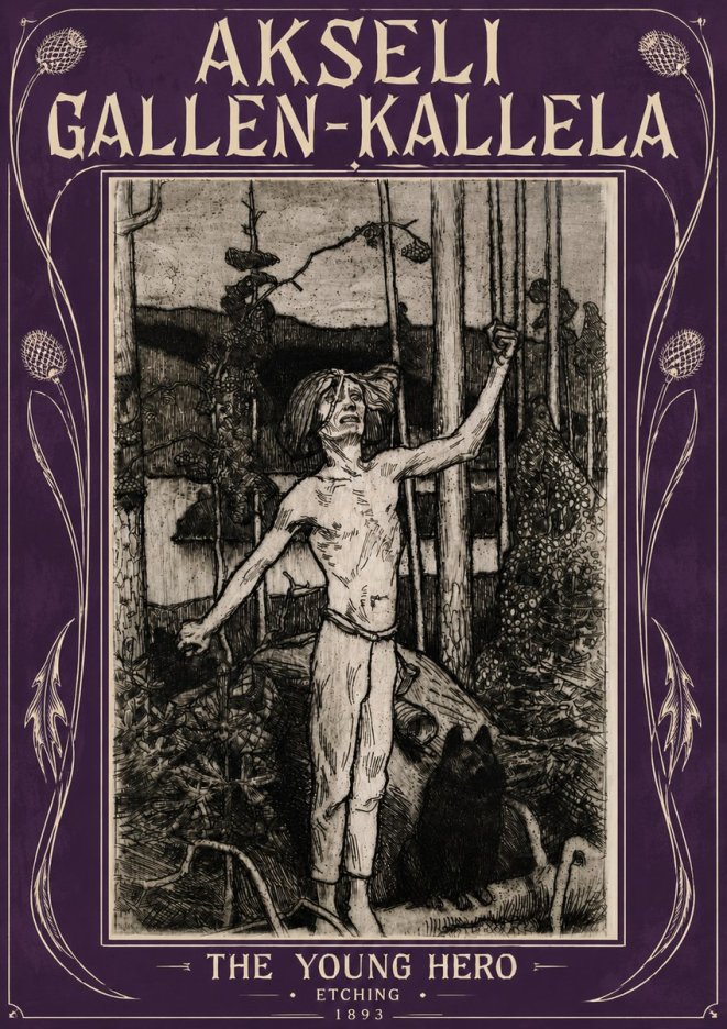Akseli Gallen-Kallela The Young Hero No5 - Affiche