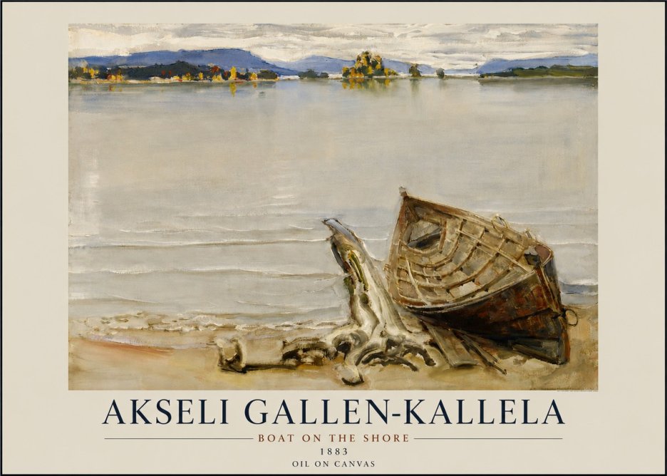 Akseli Gallen-Kallela Boat on the Shore No3 - Affiche