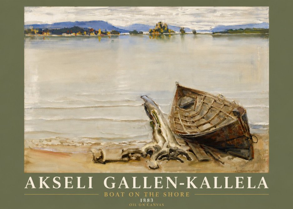 Akseli Gallen-Kallela Boat on the Shore No5 - Affiche