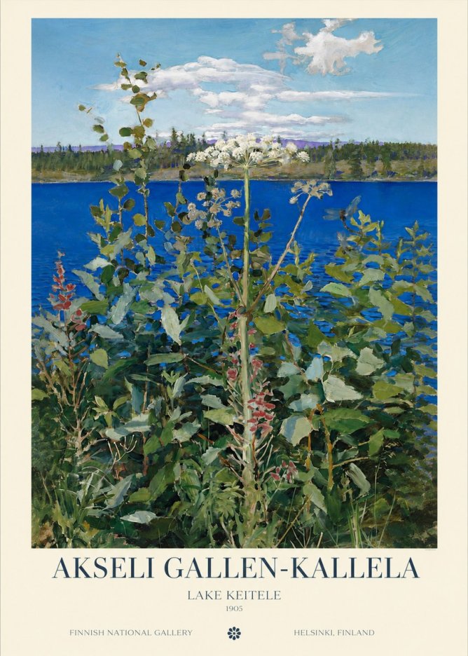 Akseli Gallen-Kallela Summer Day on the Lake No6 - Affiche