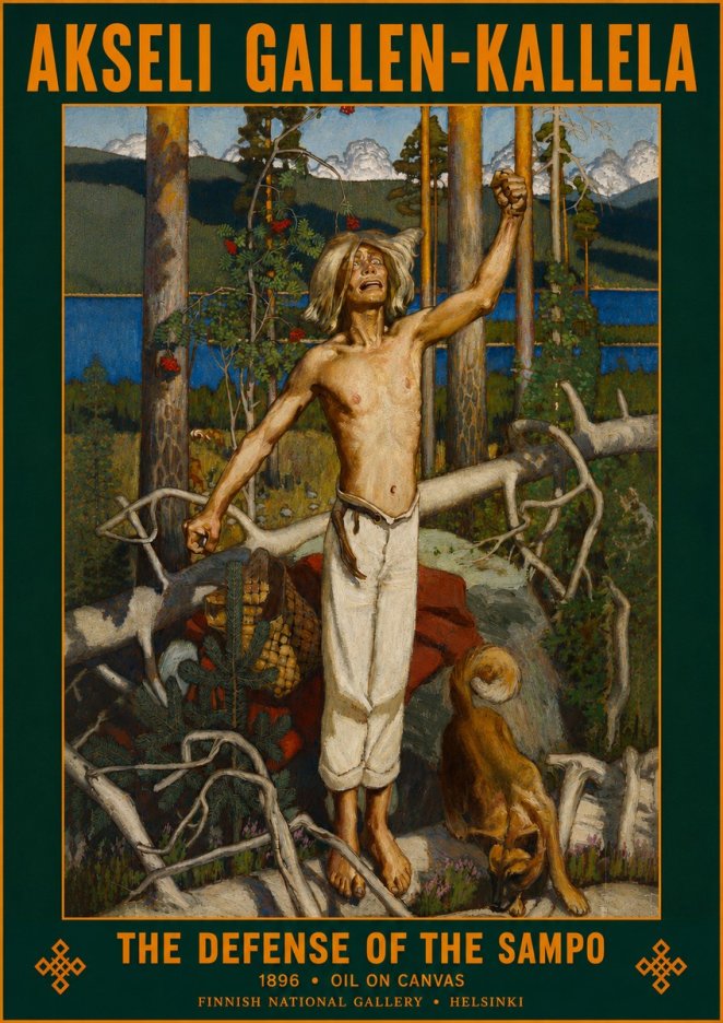 Akseli Gallen-Kallela The Defense of the Sampo No2 - Affiche
