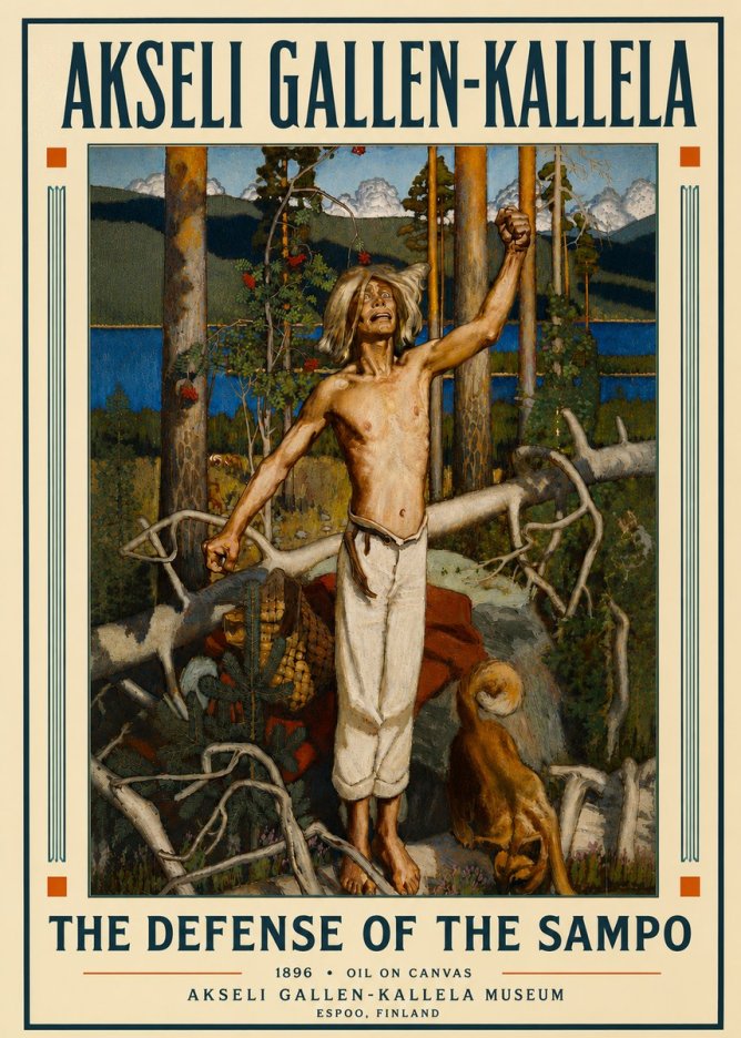 Akseli Gallen-Kallela The Defense of the Sampo No4 - Affiche