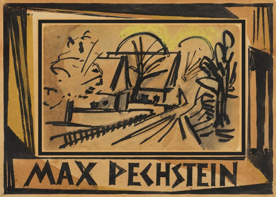 Max Pechstein Abstract Village Landscape No1 - Affiche