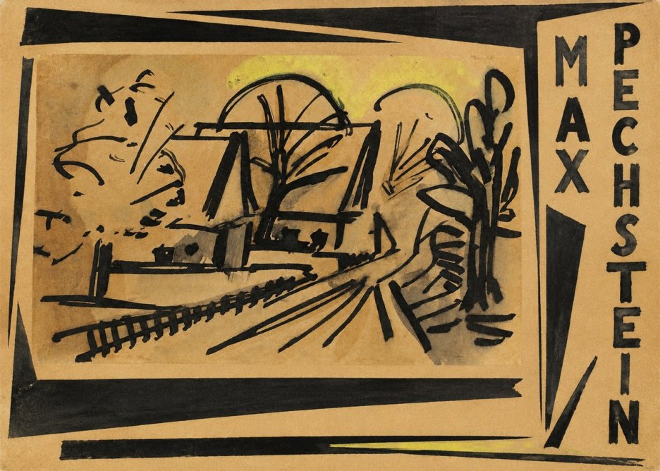 Max Pechstein Abstract Village Landscape No2 - Affiche