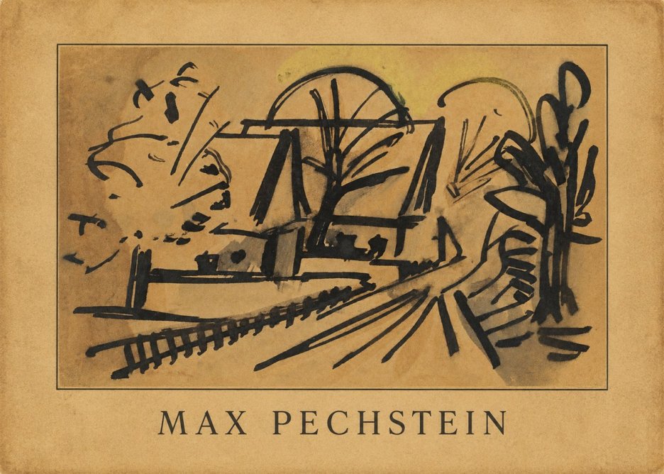 Max Pechstein Abstract Village Landscape No3 - Affiche