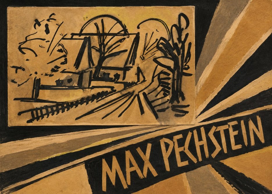 Max Pechstein Abstract Village Landscape No4 - Affiche