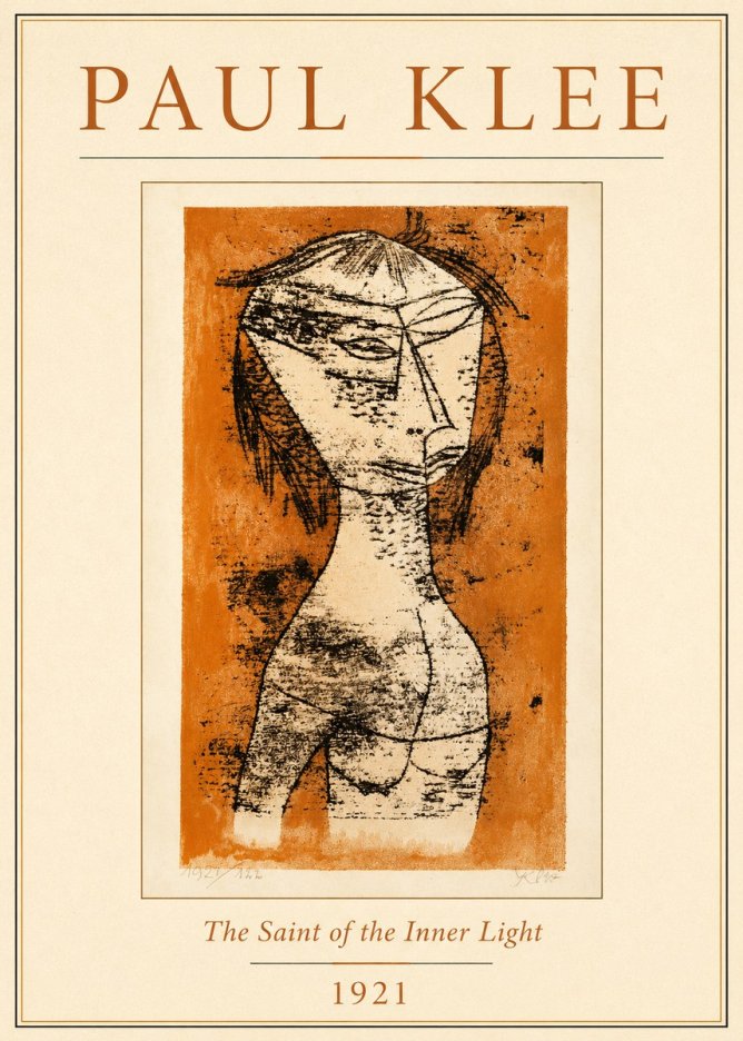 Paul Klee Die Heilige Vom Innern Licht No4 - Affiche