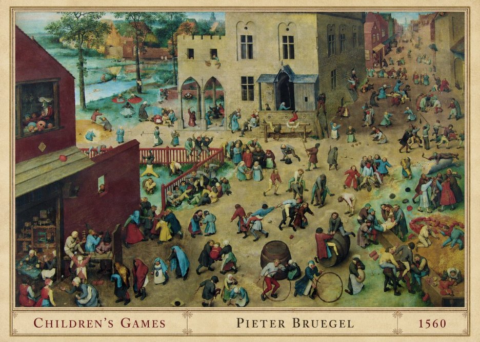 Pieter Bruegel Children's Games III No1 - Affiche