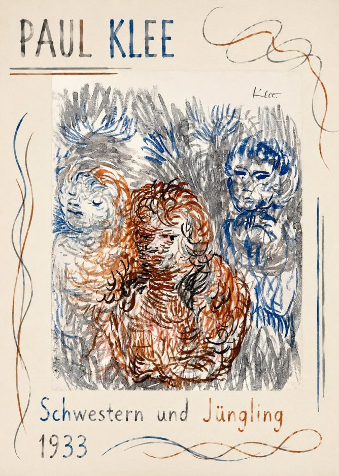Paul Klee Schwestern Und Jüngling No1 - Affiche