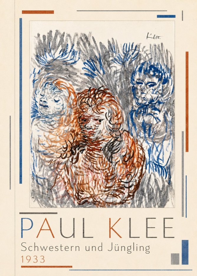 Paul Klee Schwestern Und Jüngling No4 - Affiche