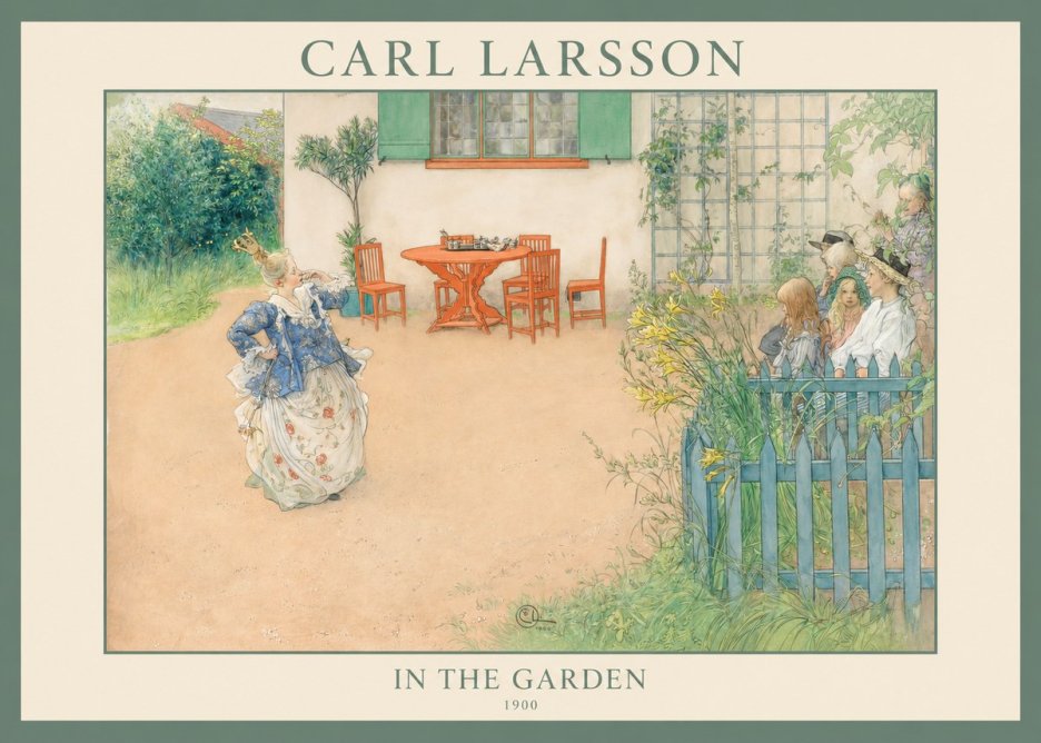 Carl Larsson In the Garden No1 - Affiche