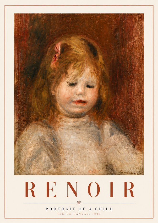 Renoir Portrait of a Child I No5 - Affiche