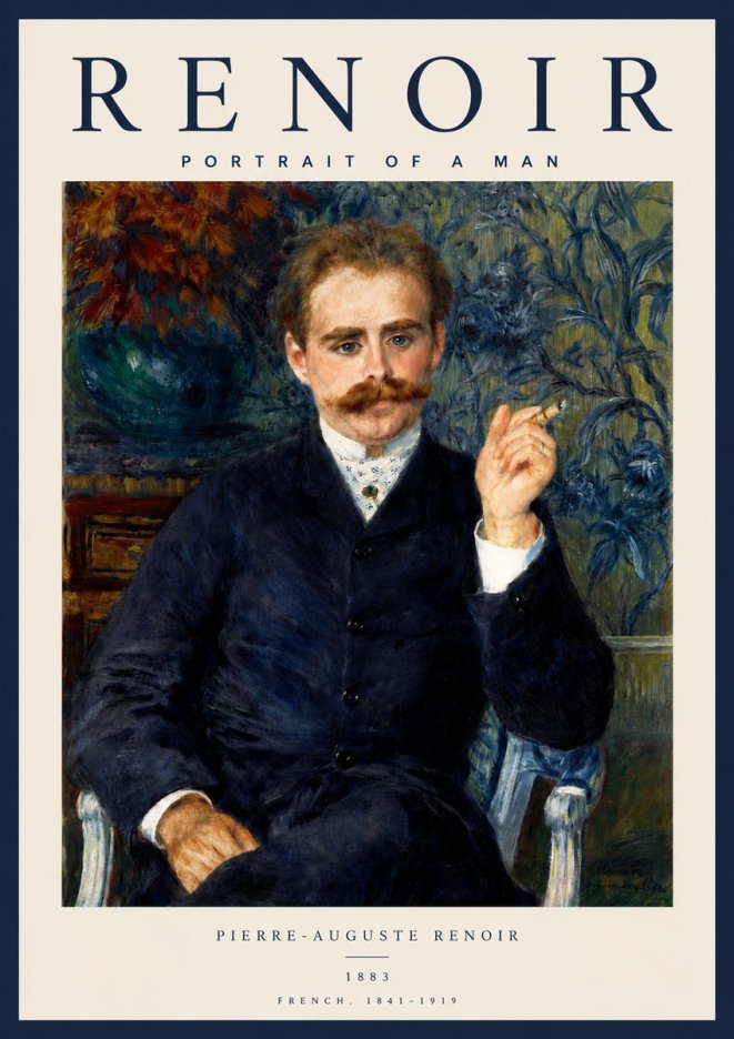 Renoir Portrait of a Man I No4 - Affiche