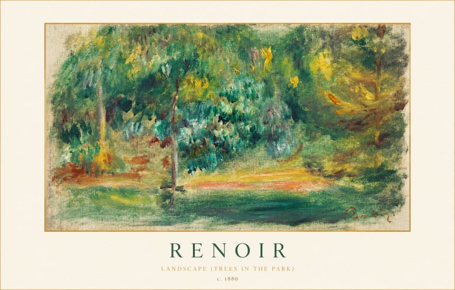 Renoir Landscape (Trees in the Park) No1 - Affiche